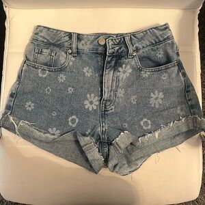 Pacsun Floral Jean Shorts
